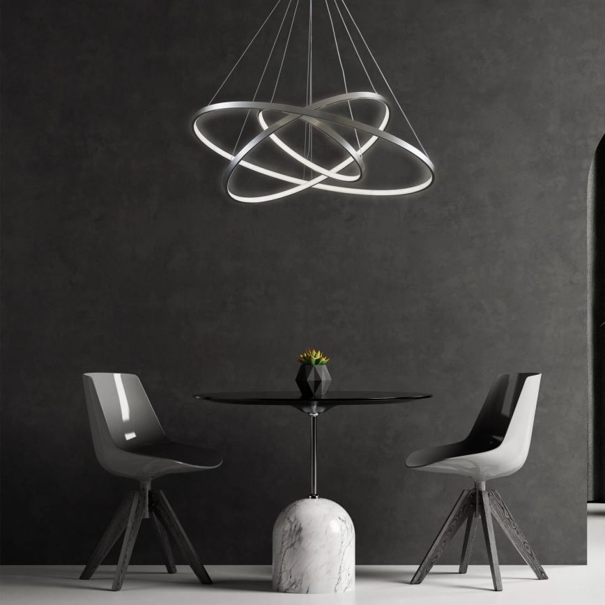 Suspension filaire LEA LED/60W/230V 4000K d. 80 cm chrome mat