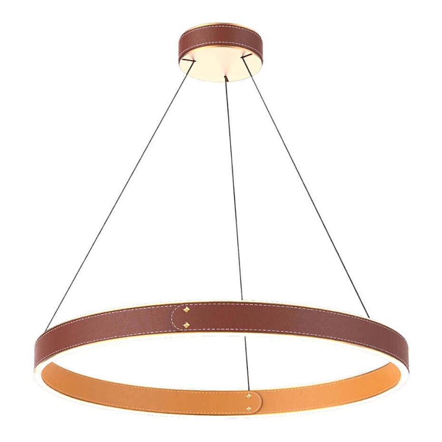 Suspension filaire LEATHER LED/47,8W/230V marron/orange