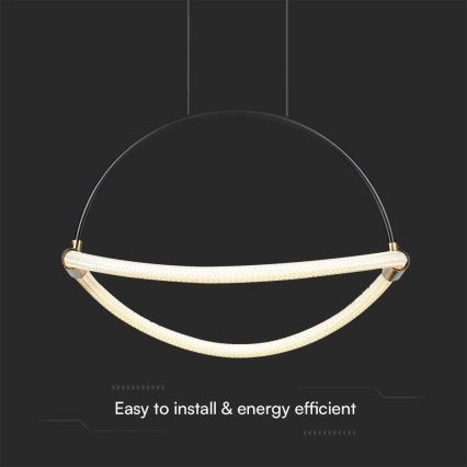 Suspension filaire LED/12W/230V 3000K d. 40 cm