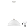 Suspension filaire LED 1xE27/60W/230V blanc