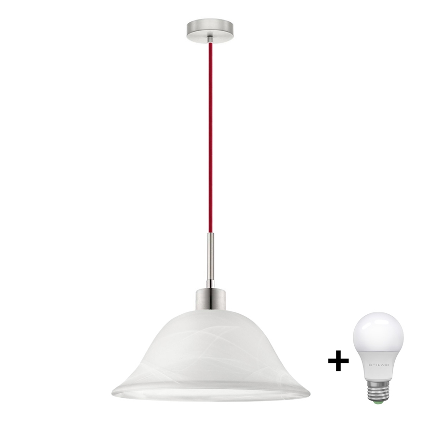 Suspension filaire LED 1xE27/60W/230V blanc