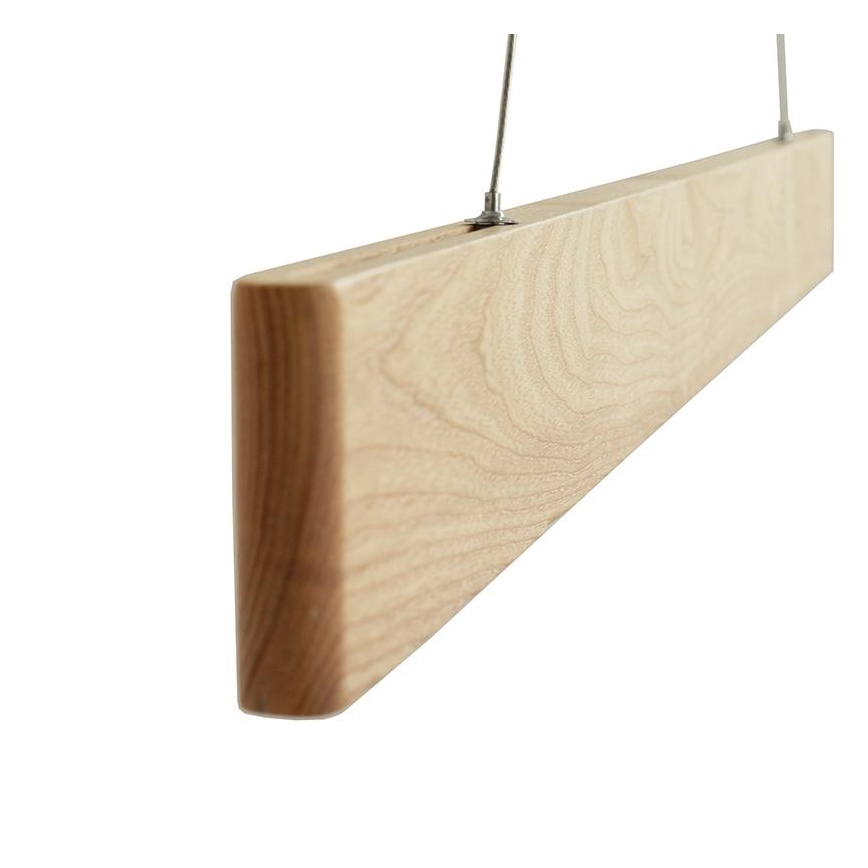 Suspension filaire LED/22W/230V 4000K 120 cm frêne/bois massif