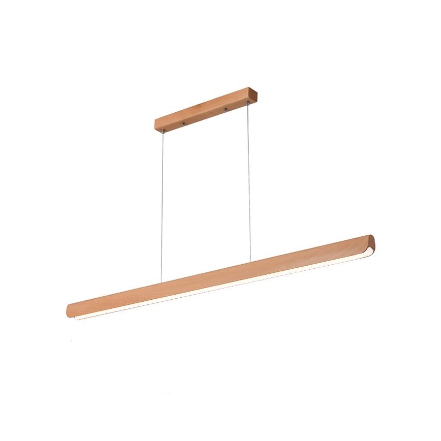 Suspension filaire LED/22W/230V 4000K 120 cm hêtre/bois massif