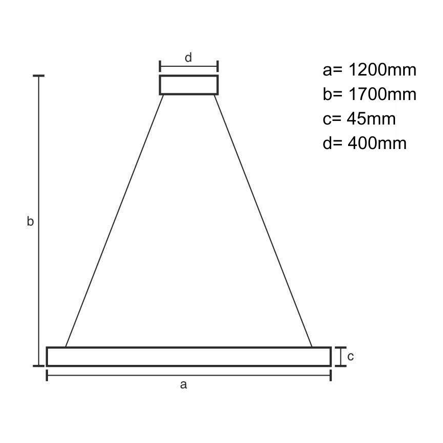 Suspension filaire LED/22W/230V 4000K 120 cm hêtre/bois massif
