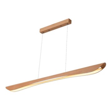 Suspension filaire LED/22W/230V 4000K 120 cm hêtre/bois massif