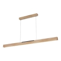 Suspension filaire LED/22W/230V 4000K 120 cm pin/bois massif