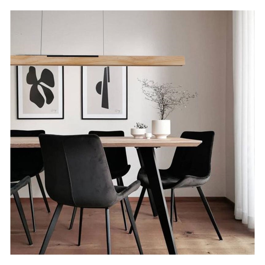 Suspension filaire LED/22W/230V 4000K 120 cm pin/bois massif