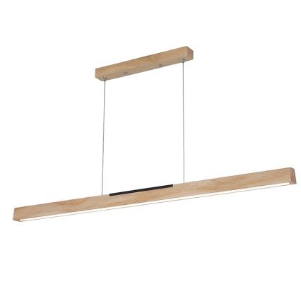 Suspension filaire LED/22W/230V 4000K 120 cm pin/bois massif