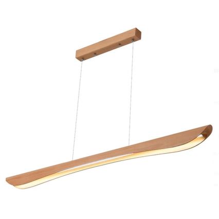 Suspension filaire LED/26W/230V 4000K 150 cm hêtre/bois massif