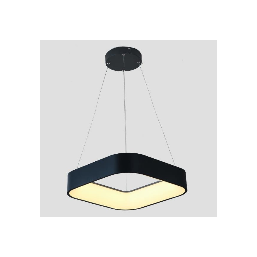 Suspension filaire LED/30W/230V 3000K 45x45 cm noir
