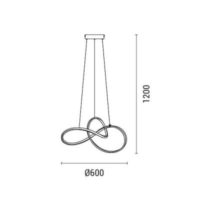 Suspension filaire LED/30W/230V 3000K