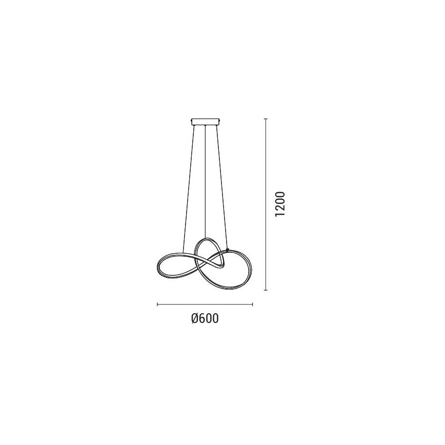 Suspension filaire LED/30W/230V 3000K