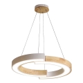 Suspension filaire LED/32W/230V 3000K blanc/bois