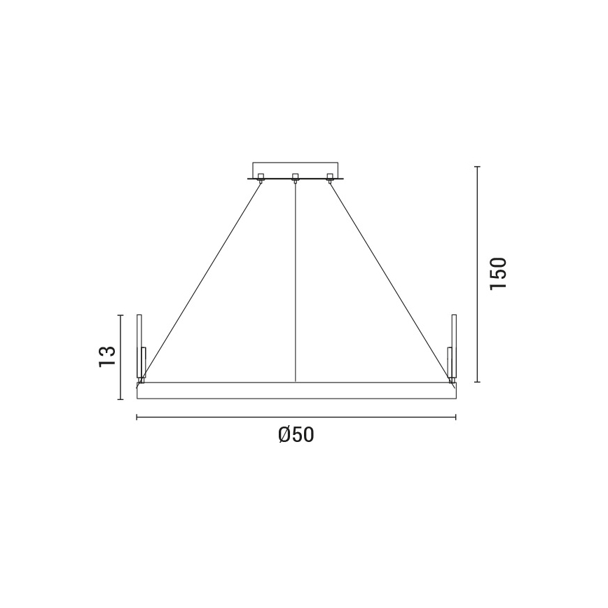 Suspension filaire LED/35W/230V 3000K doré