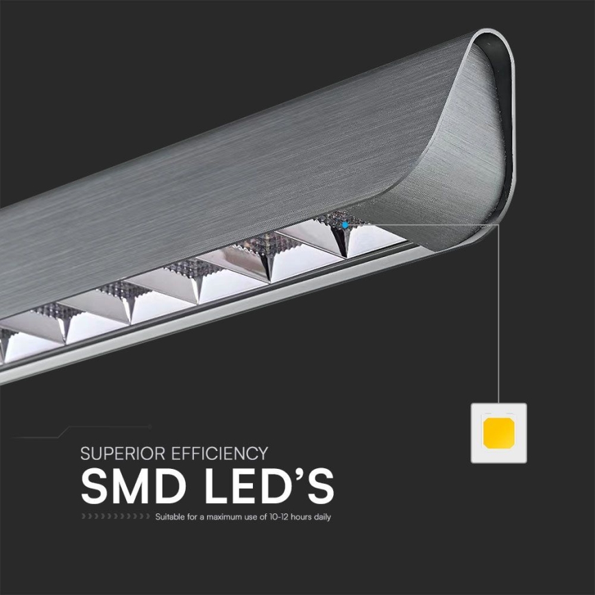 Suspension filaire LED/36W/230V 3000/4000/6400K anthracite