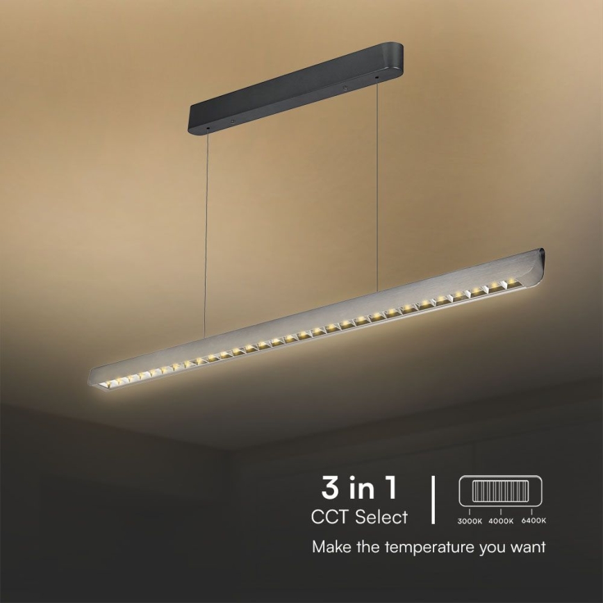 Suspension filaire LED/36W/230V 3000/4000/6400K anthracite