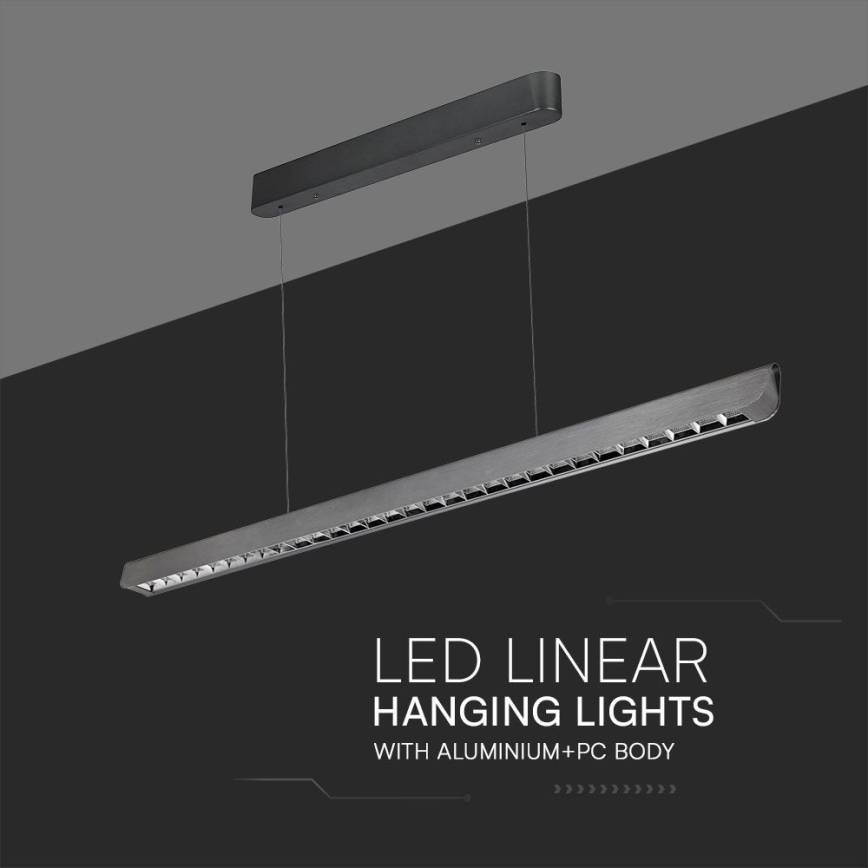 Suspension filaire LED/36W/230V 3000/4000/6400K anthracite