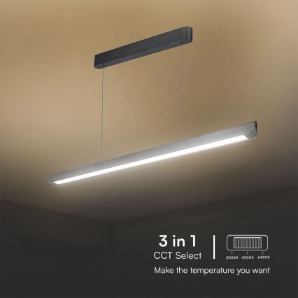 Suspension filaire LED/36W/230V 3000/4000/6400K anthracite