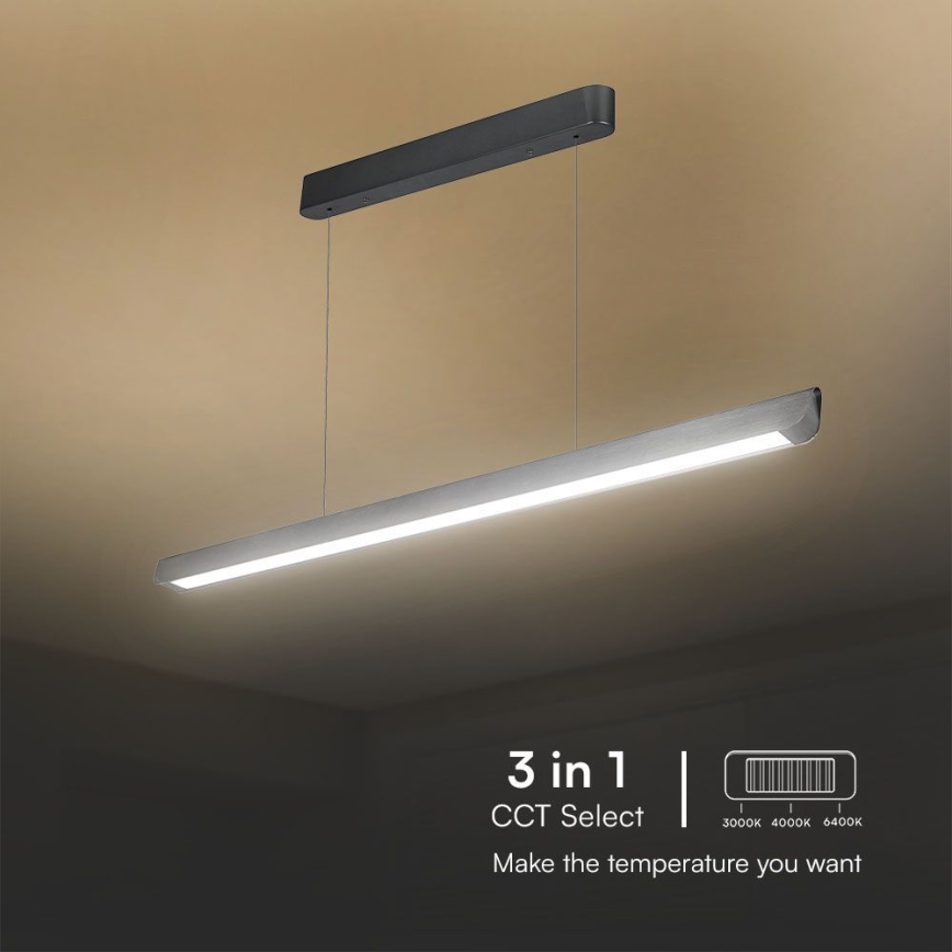 Suspension filaire LED/36W/230V 3000/4000/6400K anthracite