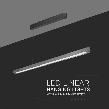 Suspension filaire LED/36W/230V 3000/4000/6400K anthracite