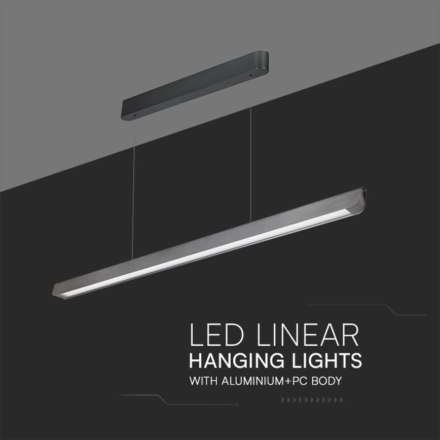 Suspension filaire LED/36W/230V 3000/4000/6400K anthracite