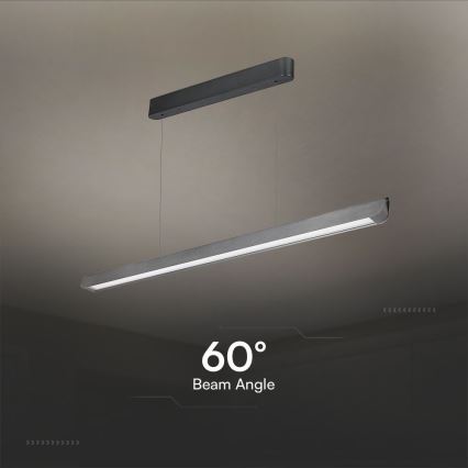 Suspension filaire LED/36W/230V 3000/4000/6400K anthracite