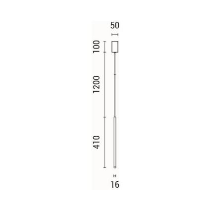 Suspension filaire LED/3W/230V 3000K d. 5 cm
