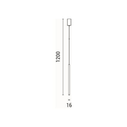 Suspension filaire LED/3W/230V 3000K d. 6 cm