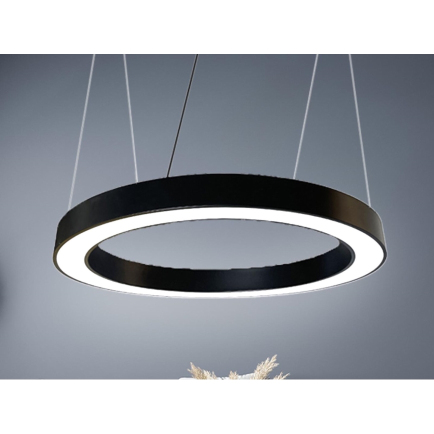 Suspension filaire LED/50W/230V 4000K d. 100 cm noir