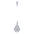 Suspension filaire LED/6,3W/230V 3000K chrome brillant d. 14 cm