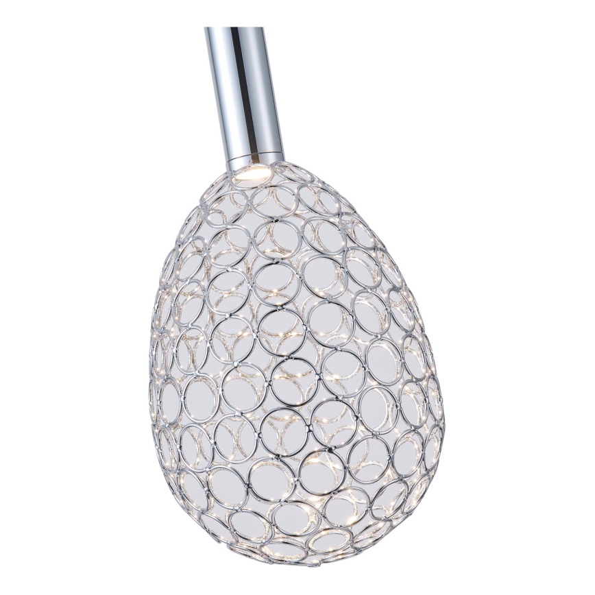 Suspension filaire LED/6,3W/230V 3000K chrome brillant d. 14 cm