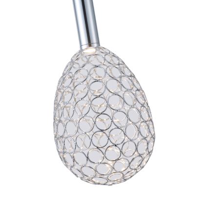 Suspension filaire LED/6,3W/230V 3000K chrome brillant d. 14 cm