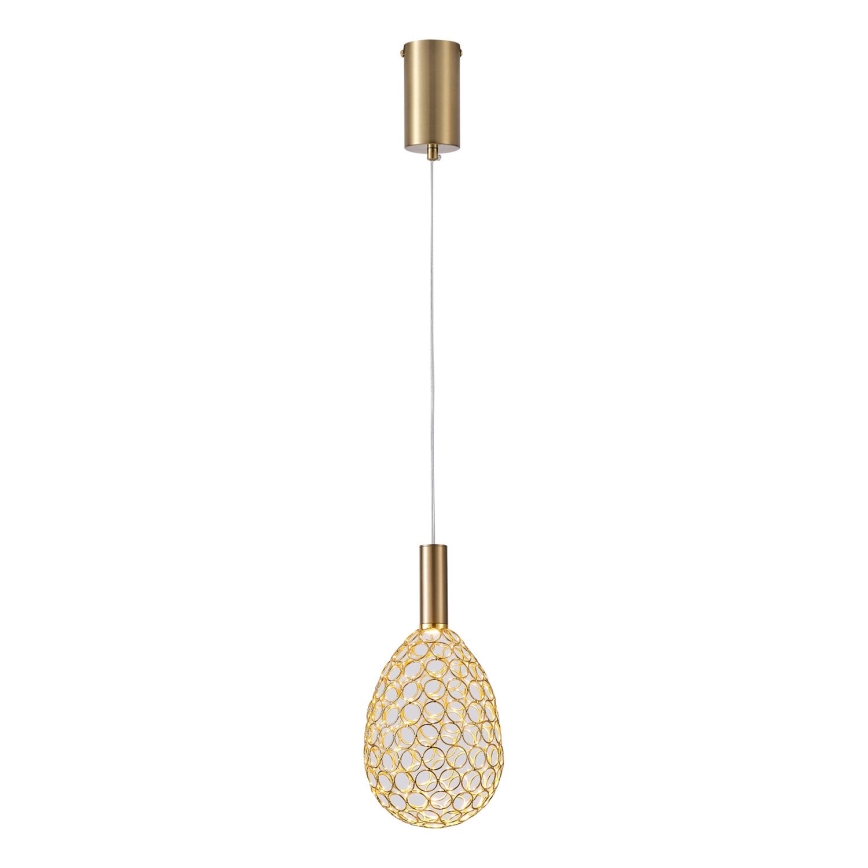 Suspension filaire LED/6,3W/230V 3000K doré d. 14 cm