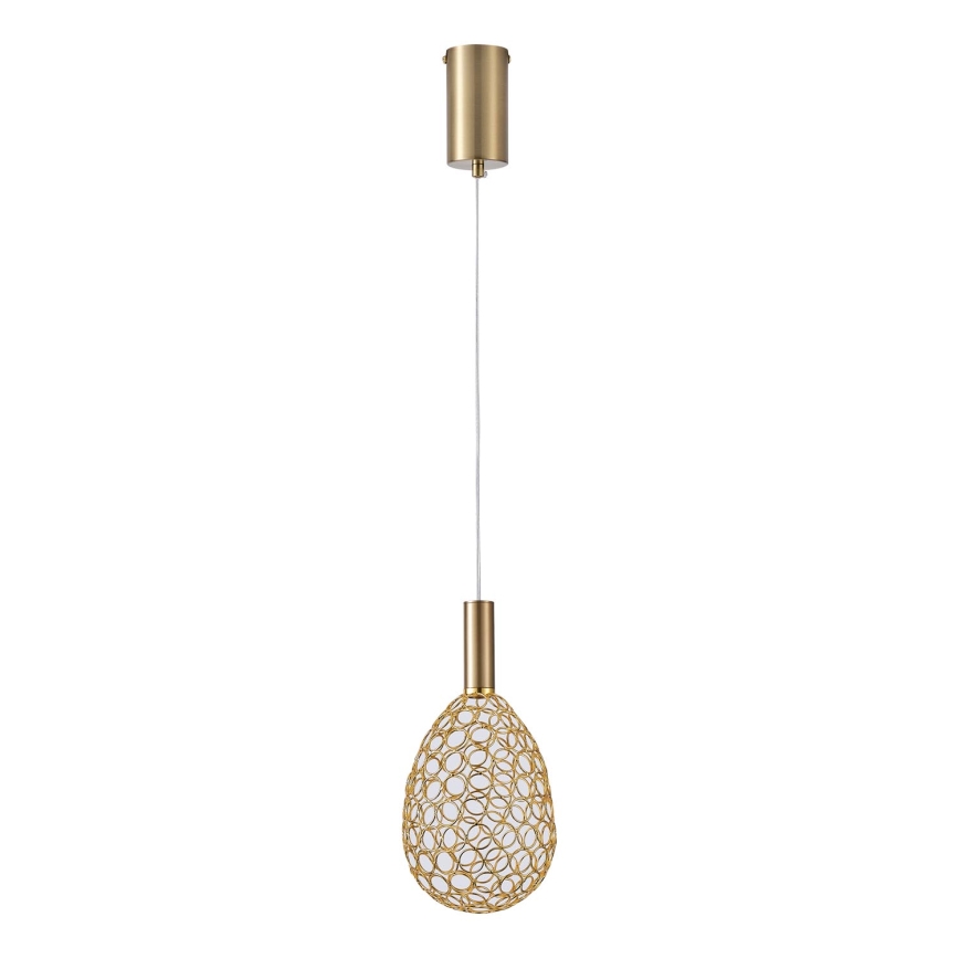 Suspension filaire LED/6,3W/230V 3000K doré d. 14 cm