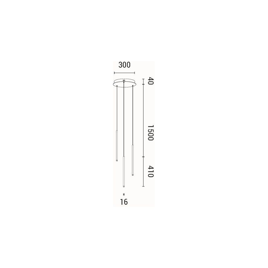 Suspension filaire LED/6W/230V 3000K d. 30 cm