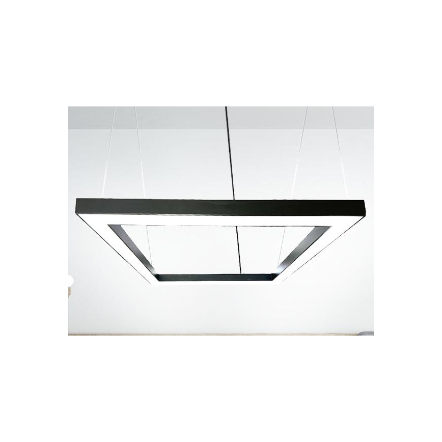 Suspension filaire LED/80W/230V 4000K 120x120 cm noir