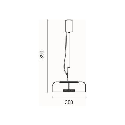 Suspension filaire LED/8W/230V 3000K d. 30 cm