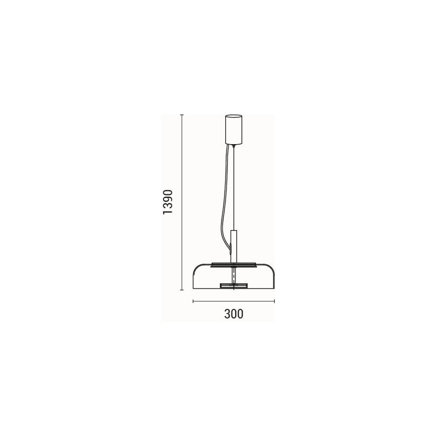 Suspension filaire LED/8W/230V 3000K d. 30 cm