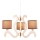 Suspension filaire LED AMBROSIA 3xE14/40W/230V + LED/18,4W cuivre
