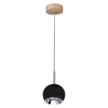 Suspension filaire LED BALL WOOD 1xGU10/5W/230V chêne mat