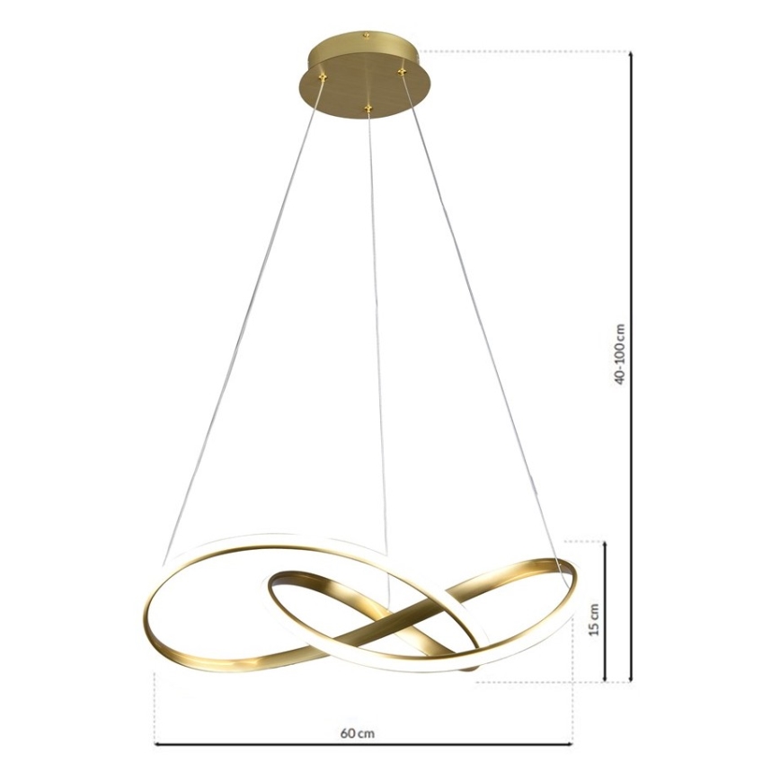 Suspension filaire LED CAPPIO LED/36W/230V doré