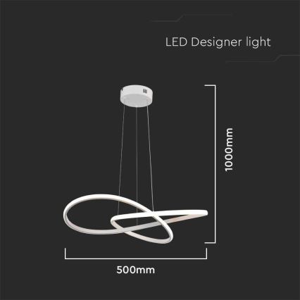 Suspension filaire LED LED/20W/230V 3000K blanc