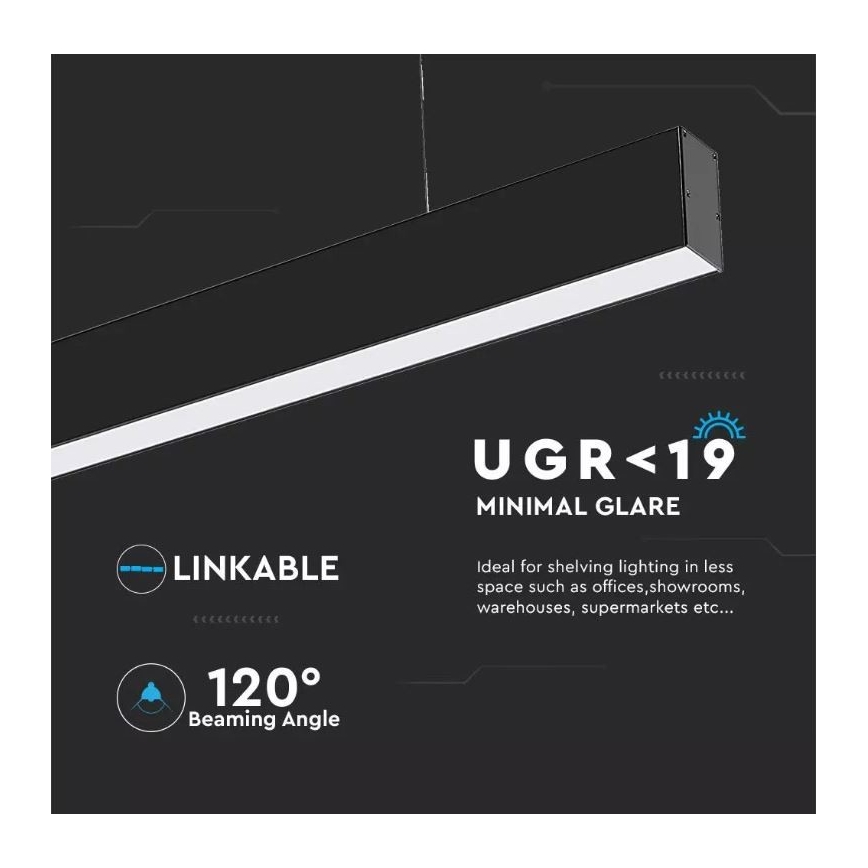 Suspension filaire LED SAMSUNG CHIP LED/40W/230V 3000K/4000K/6400K