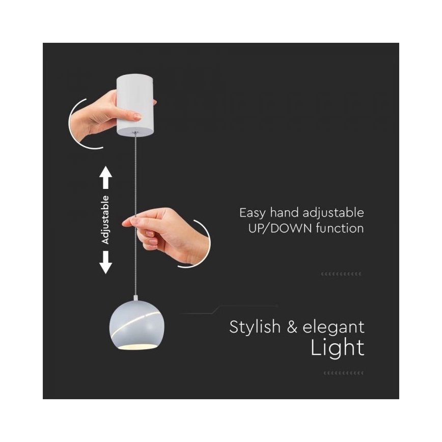 Suspension filaire LED tactile LED/8,5W/230V 3000K blanc