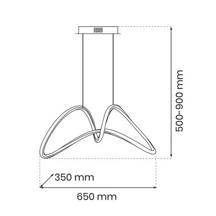 Suspension filaire LED TESORO LED/48W/230V doré