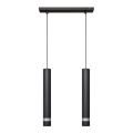 Suspension filaire LED TUBA 2xGU10/4,8W/230V noir/chrome brillant
