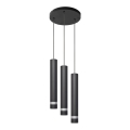 Suspension filaire LED TUBA 3xGU10/4,8W/230V noir/chrome brillant