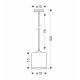 Suspension filaire LEGNO 1xE27/40W/230V d. 15 cm marron