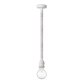 Suspension filaire LEONARDO ROPE 1xE27/10W/230V blanc