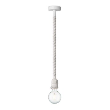 Suspension filaire LEONARDO ROPE 1xE27/10W/230V blanc